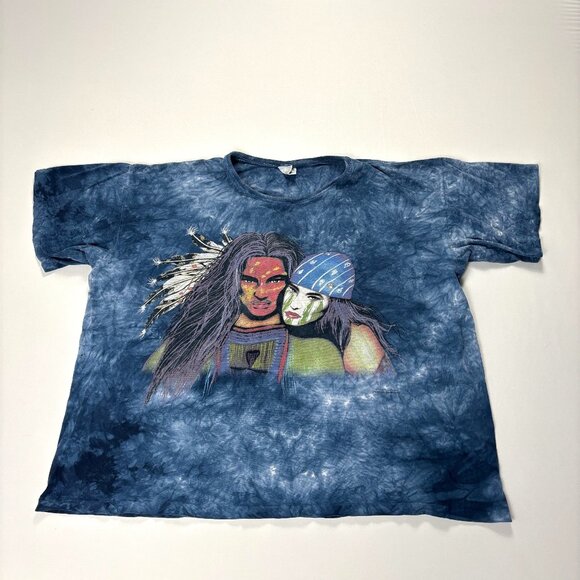 tennessee river Other - Vintage Tennessee River Gold Native American Tribal T Shirt Blue Tie Dye Sz XXL